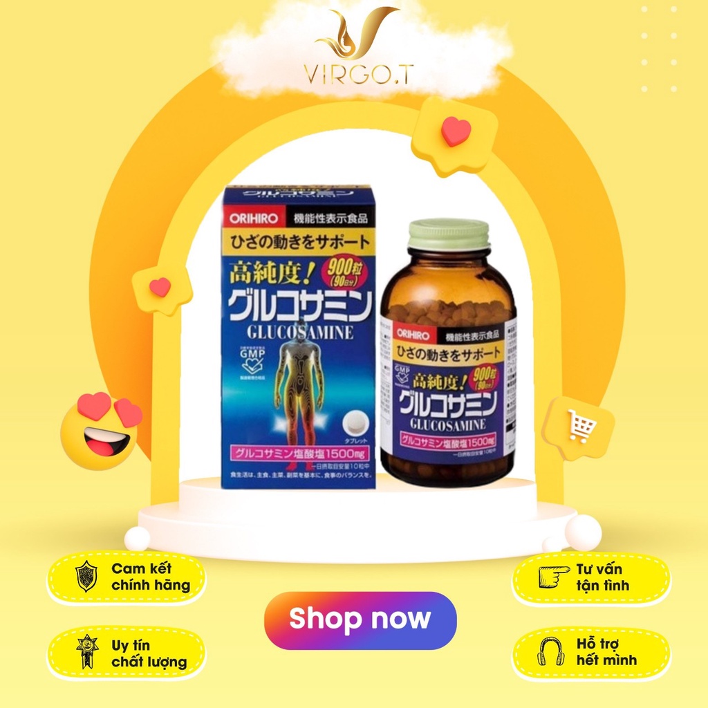 Viên Uống Bổ Sung Glucosamine ORIHIRO Nhật Bản Giảm Đau Xương Khớp 900 Viên