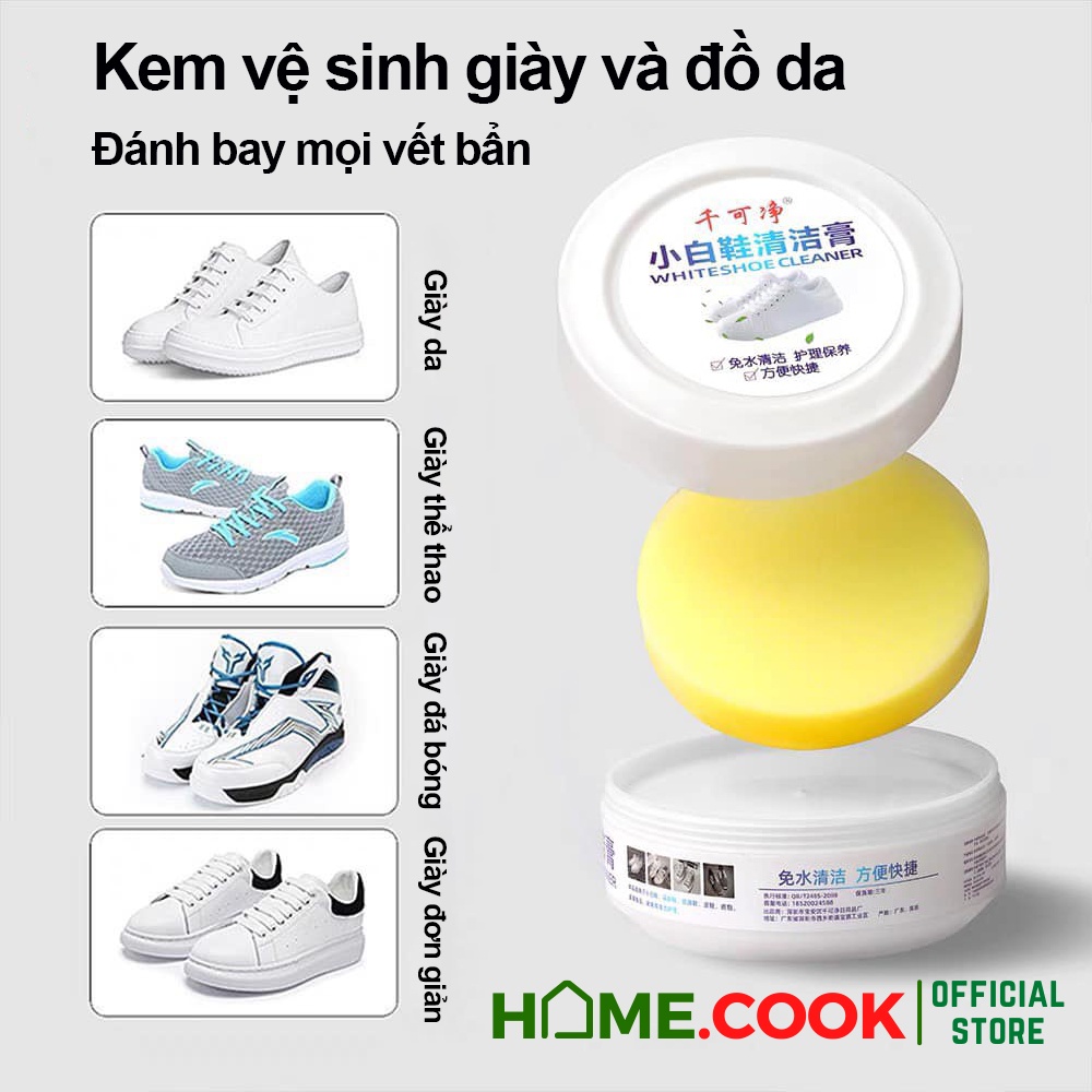 Kem Vệ Sinh Giày Da, Ba Lô, Túi Xách Sheng Yan - Trắng Sáng Hiệu Quả Không Cần Nước