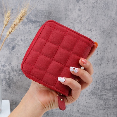 Ví nữ ngắn mini cầm tay da pu nhỏ gọn đa năng thiết kế 3 ngăn phong cách retro dành cho nữ VD148