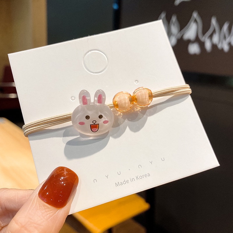 ※NOON※ 1pc random 1 Dây Cột Tóc Hình Gấu Hoạt Hình Phong Cách Hàn Quốc