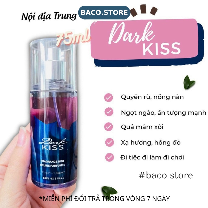 Body mist Xịt thơm Toàn thân 75ml Sang trọng, quyến rũ