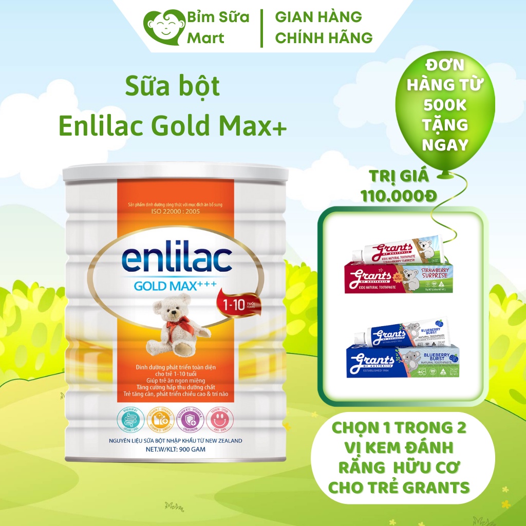 Sữa bột Enlilac Gold Max+ năng lượng cao, tiêu hóa tốt và tăng cân cho trẻ