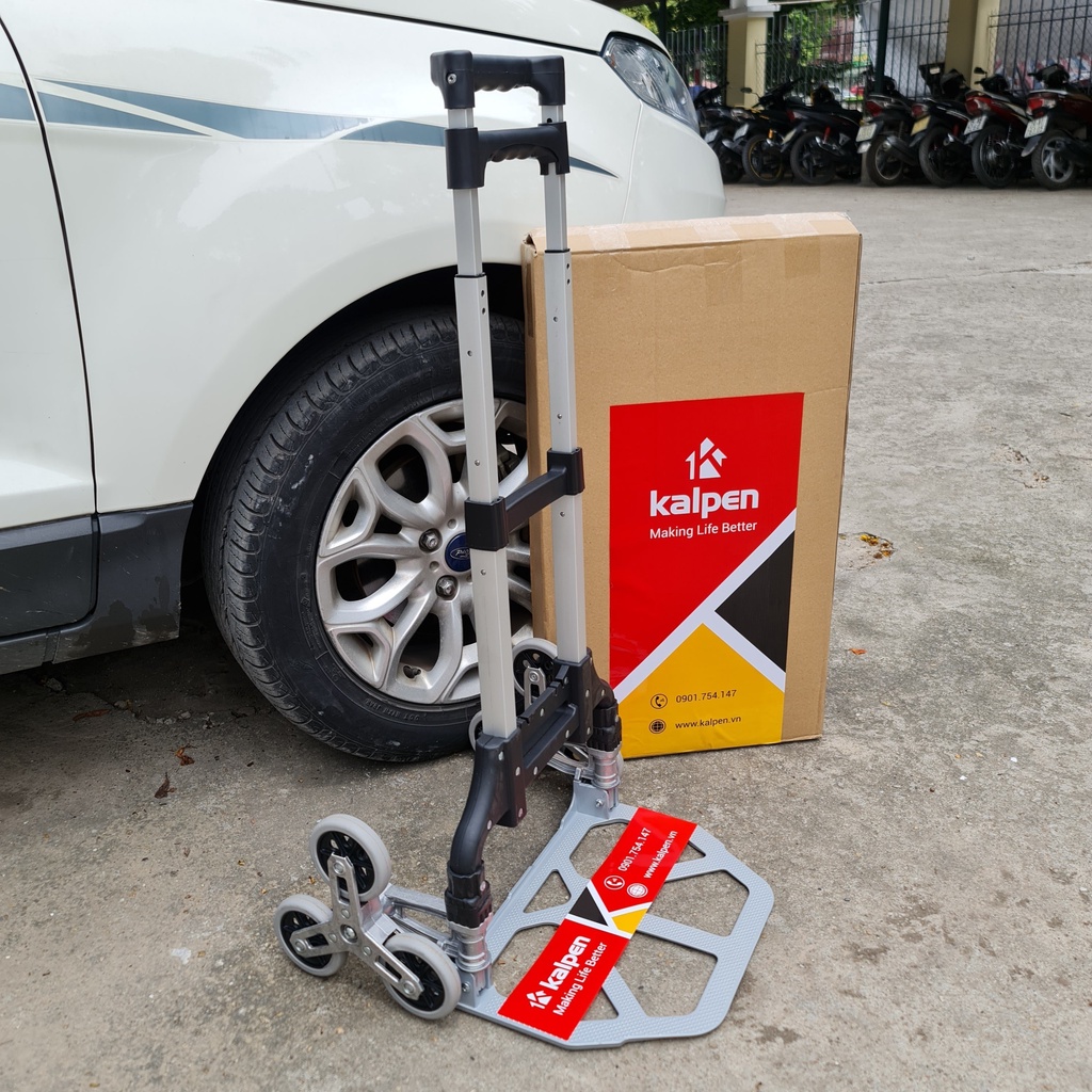 Xe kéo hàng Kalpen, Xe Đẩy Thông Minh Gấp Gọn 3 Bánh Leo Cầu Thang - Befoyo