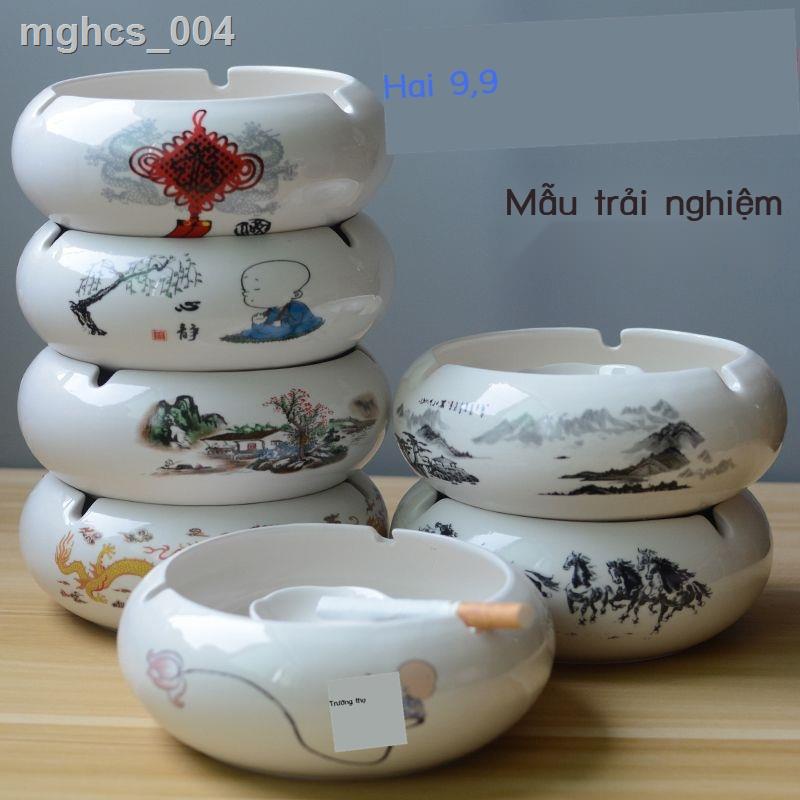 ▤ ⊕ Gạt Tàn Cá Tính Sáng Tạo Thời Trang Chống Gió Phòng Khách Lớn Văn Phòng Nhà Xu ​​Hướng Trung Âu Gốm Sứ Không Nắp