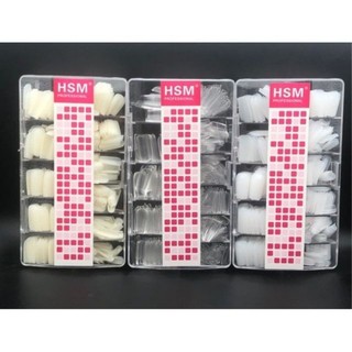 Móng úp hsm chính hãng - móng vuông,thang,bầu,nhọn - hộp 500 móng phom chuẩn đẹp