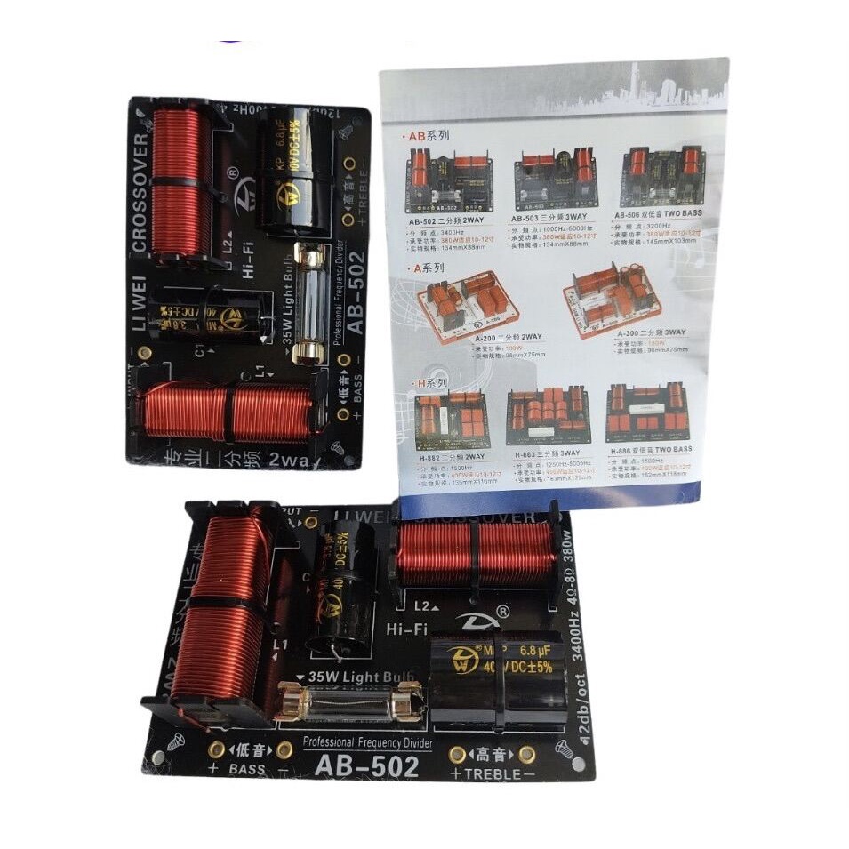 2 MẠCH PHÂN TẦN FULL ĐƠN AB 502 - 1 BASS 1 TREBLE