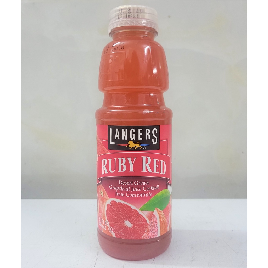 [Chai 449ml] NƯỚC ÉP BƯỞI RUBY ĐỎ [USA] LANGERS Pomelo Ruby Red Juice