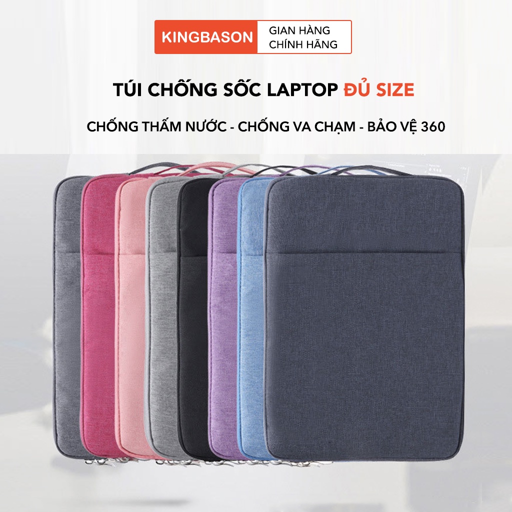 Túi chống sốc Laptop Mácbook SMTech 2 ngăn đựng có quai 13 inch 14 inch 15 inch 15.6 inch bền đẹp, đệm dày, chống nước