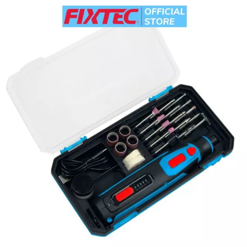 Máy mài khuôn cầm tay mini không dây chạy pin FIXTEC FCMG0401 điều chỉnh được tốc độ 3.2mm, pin 2000mah