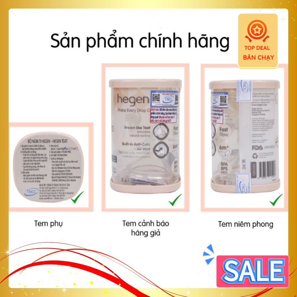 Núm ti Hegen số 0, 1, 2, 3, Y hộp Fullbox - Hỗ trợ tách lẻ
