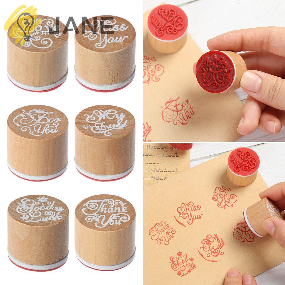 Con dấu bằng gỗ dùng để trang trí thiệp tùy chọn họa tiết