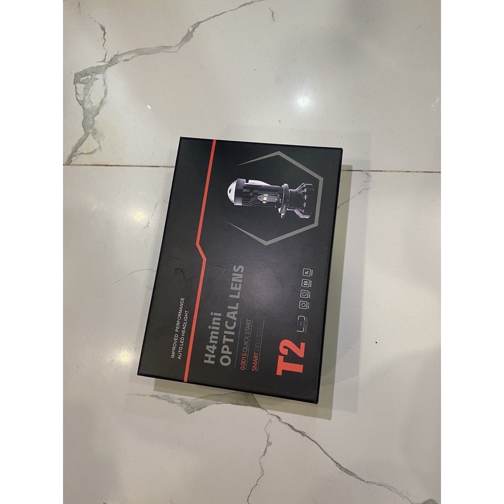 Đèn Pha Led T2 Chính hãng Siêu Sáng 47W Có Cost - Pha Chân H4 Gắn Xe Máy, Oto Bảo hành 12 Tháng