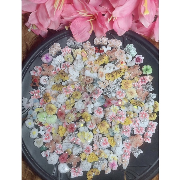 Hoa bột 100b ôm móng tay chân nn