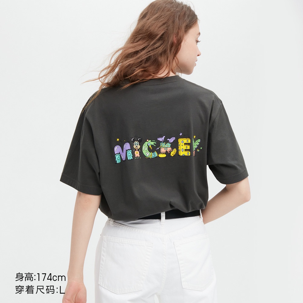 Uniqlo Áo Thun Tay Ngắn In Hình Chuột Mickey 447388