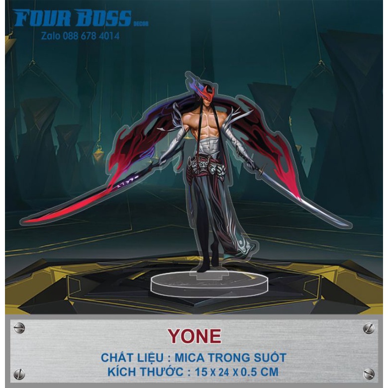 Mô hình tướng Yone trong game Liên Minh Huyền Thoại