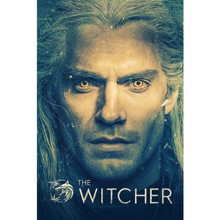 Poster game the witcher phong cách retro