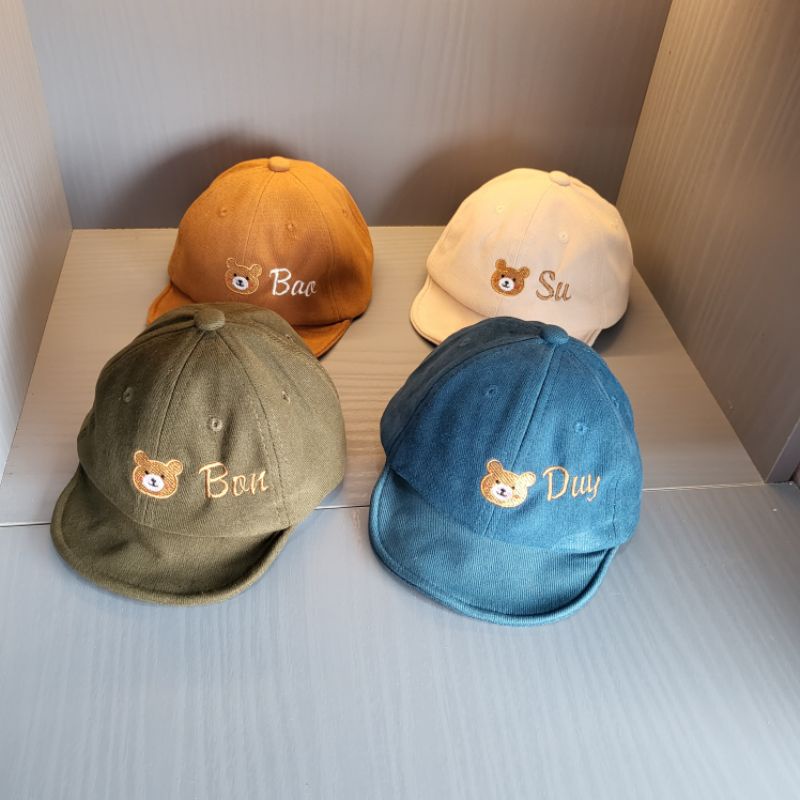 Mũ lưỡi trai thêu tên cho bé ( 6 -24 tháng )