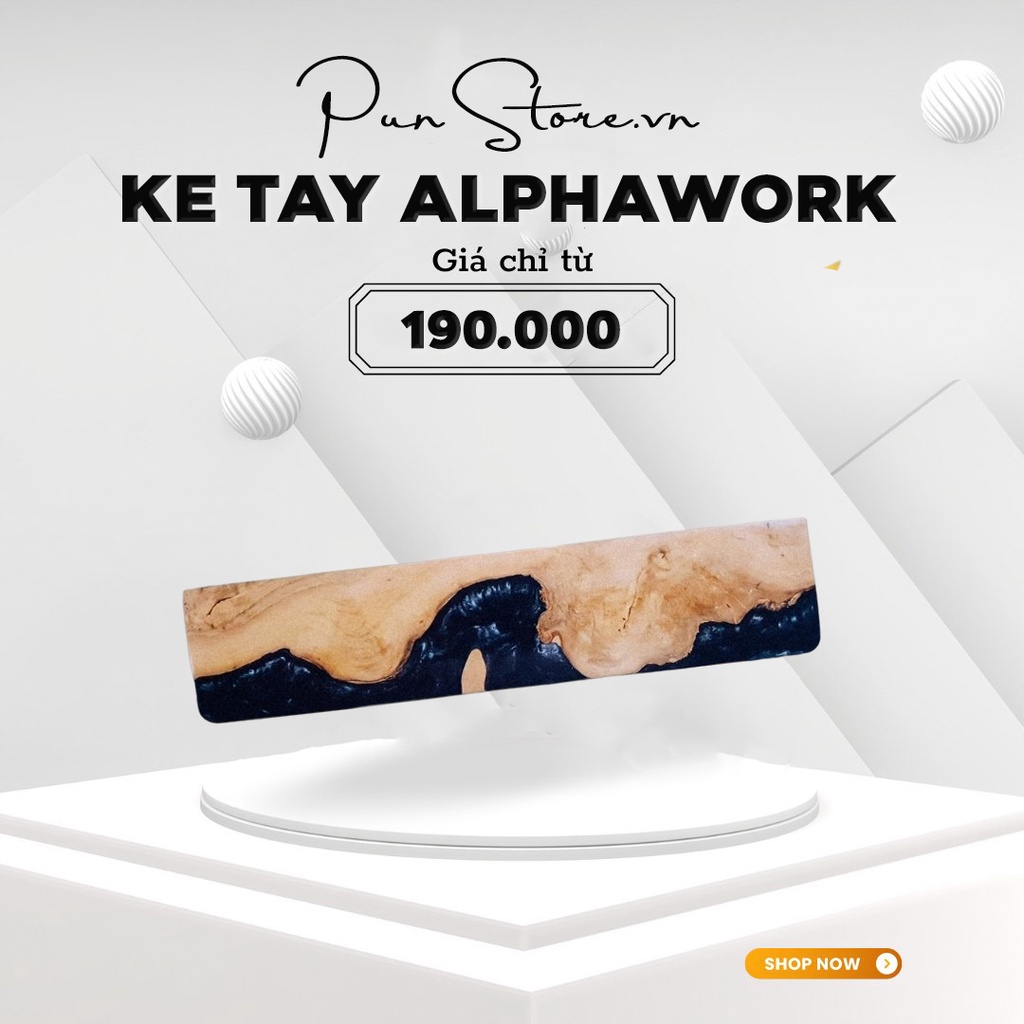 Kê tay gỗ Nu Resin AlphaWork Black