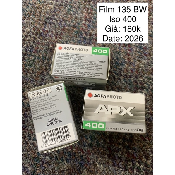 Film agfa 135 iso 100, iso 400 date 2026