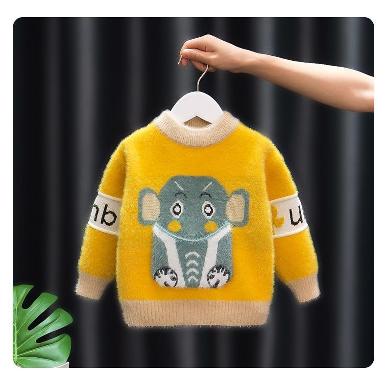 Áo Sweater Cổ Tròn Phong Cách Thời Trang Thu Đông Mới Cho Bé Trai