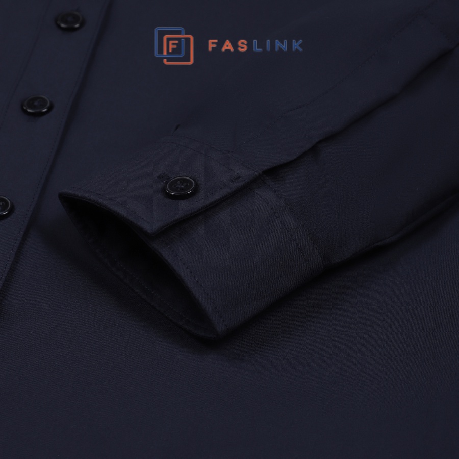 Áo Sơ Mi Nữ Basic vải modal siêu mát Faslink - Màu Xanh Navy