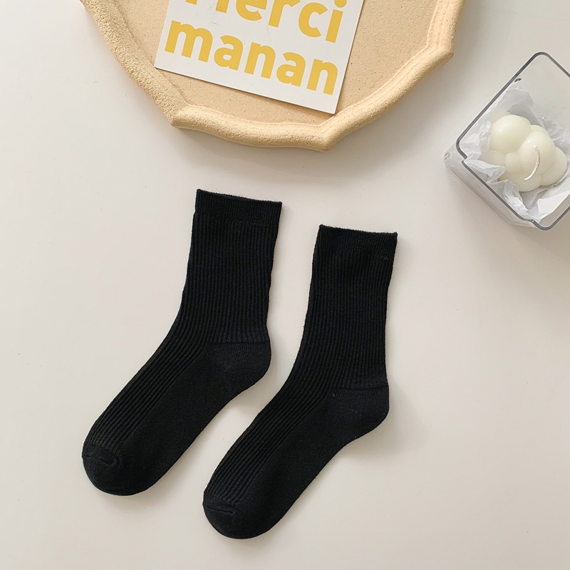 Vớ Len Màu Trơn Họa Tiết Sọc Caro Phong Cách Nhật Bản Thời Trang Mùa Hè Cho Nữ JP5