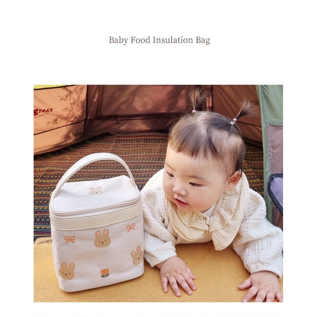 TÚI XÁCH BỈM SỮA MINI HÌNH GẤU THỎ - MẪU MỚI 2022