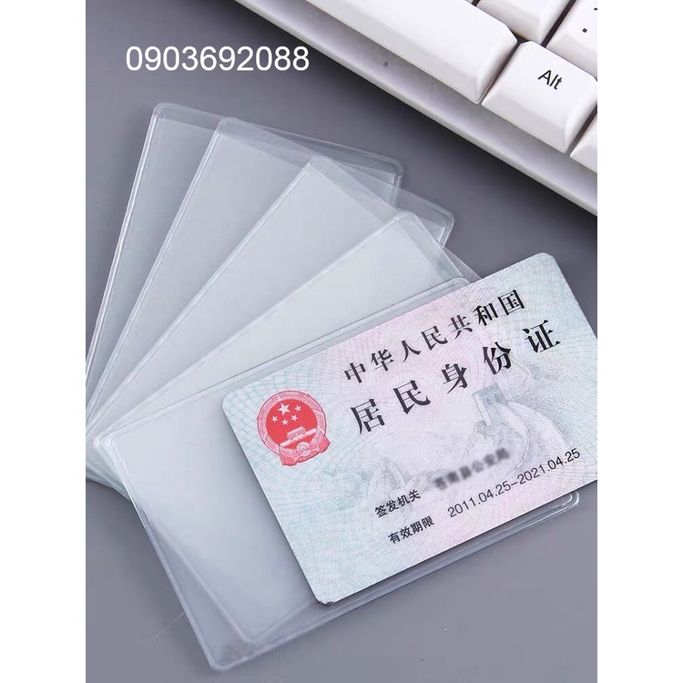 Combo 2 Túi đựng thẻ căn cước, atm, bằng lái xe, thẻ sinh viên, nhân viên trong suốt