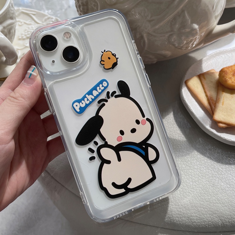 Ốp Điện Thoại DecoPhone Acrylic tpu acrylic Trong Suốt Hình Cún Dễ Thương Cho iphone 6s 7 8 plus x xs xr 11 12 13 14 15 max pro