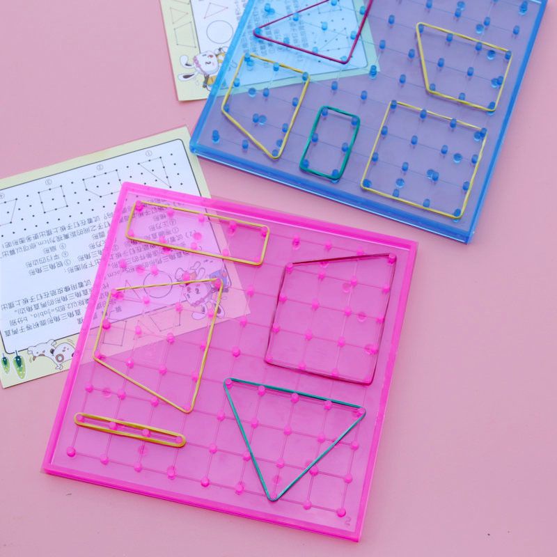 < Phụ kiện bàn ánh sáng > Bảng chun học toán 2 mặt rèn vận động tinh giáo cụ montessori mầm non