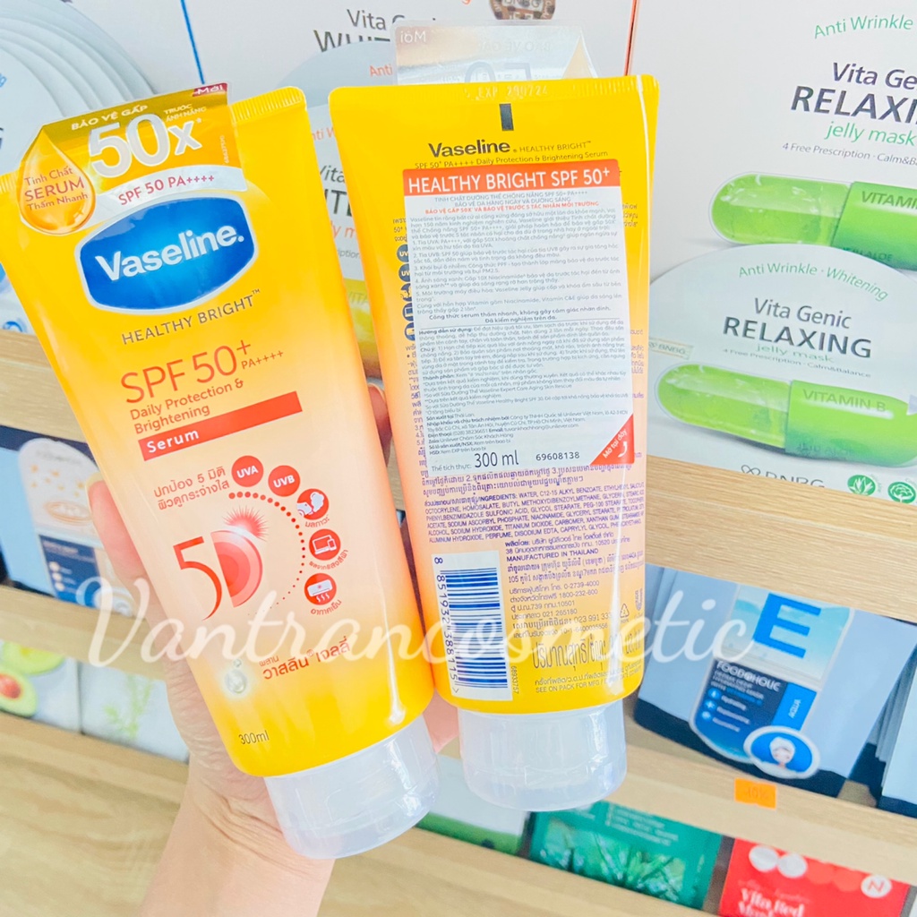 Vaseline dưỡng ngày đêm chống nắng & nâng tông gấp 4 lần 300ml/chai