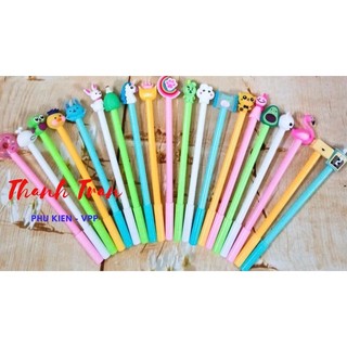 Set 20 cây bút kèm túi zip mực xanh, tím, đen, đỏ (20 mẫu khác nhau) sale không kèm túi zip