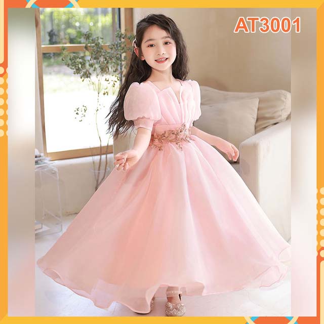 Đầm công chúa cho bé gái cao cấp-quảng châu- xòe tự nhiên-at3001- đúng như hình