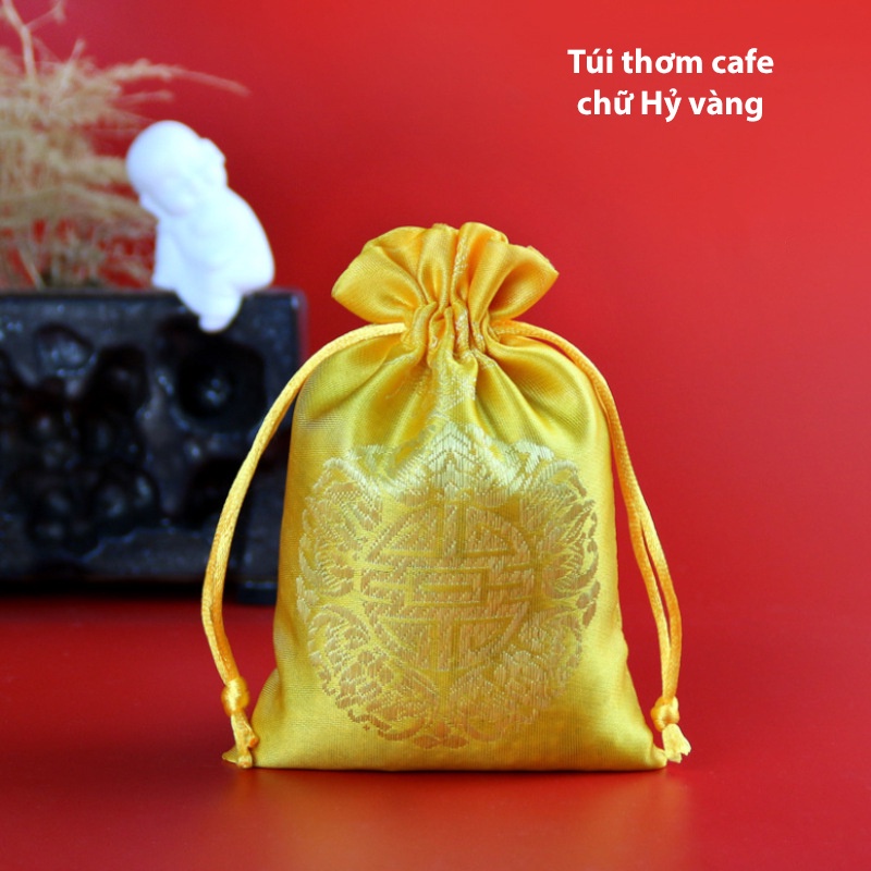 Túi thơm cà phê Ban Mê Thuột, túi thơm cafe treo xe ô tô nguyên chất và tự nhiên, hút ẩm, khử mùi ô tô, phòng làm việc