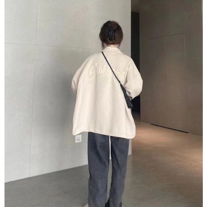 SUXI Áo Khoác Nữ Oversized Màu Sắc Thời Trang