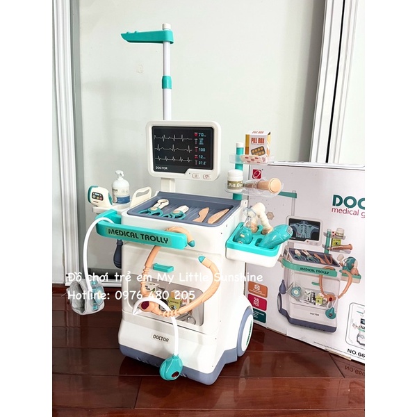 Đồ chơi xe đẩy bác sĩ 26 chi tiết cho Bé