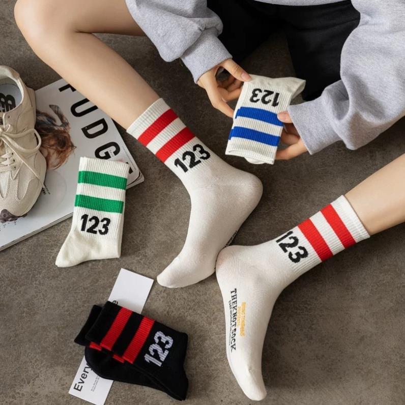 Set 5 đôi tất nam nữ cổ cao Softie,ngắn thể thao thời trang kute cao cấp