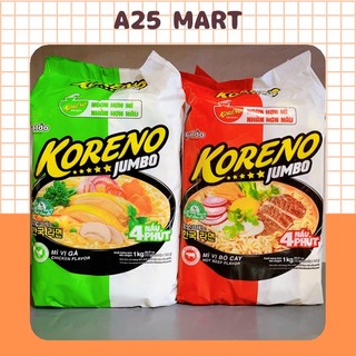 Mì koreno hàn quốc bò cay/ kim chi/ gà bịch 1kg