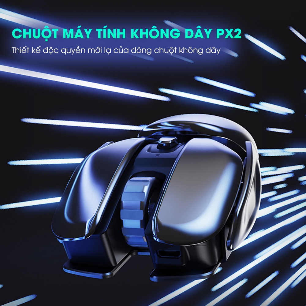 Chuột không dây wireless YINDIAO PX2 gaming 3 mức DPI cho máy tính laptop - Hàng chính hãng