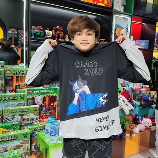 Bộ Áo Siro Crazy Wolf Collection chất liệu cotton, kèm khẩu trang, thẻ bài