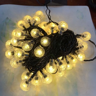 Dây Đèn LED CHERRY Bọt Nước 8m 50 bóng Dây Đèn Trang Trí Cây Thông Noel, Đèn Bi Tròn