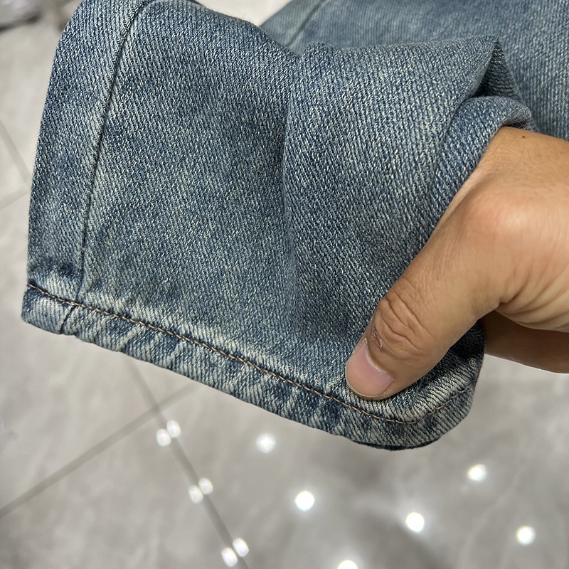 Quần Jeans Nữ Ống Rộng Lưng Cao Dây Rút Lưng cao Phong Cách Retro MIAA Màu Xanh Bạc Mới Hottrend 2023