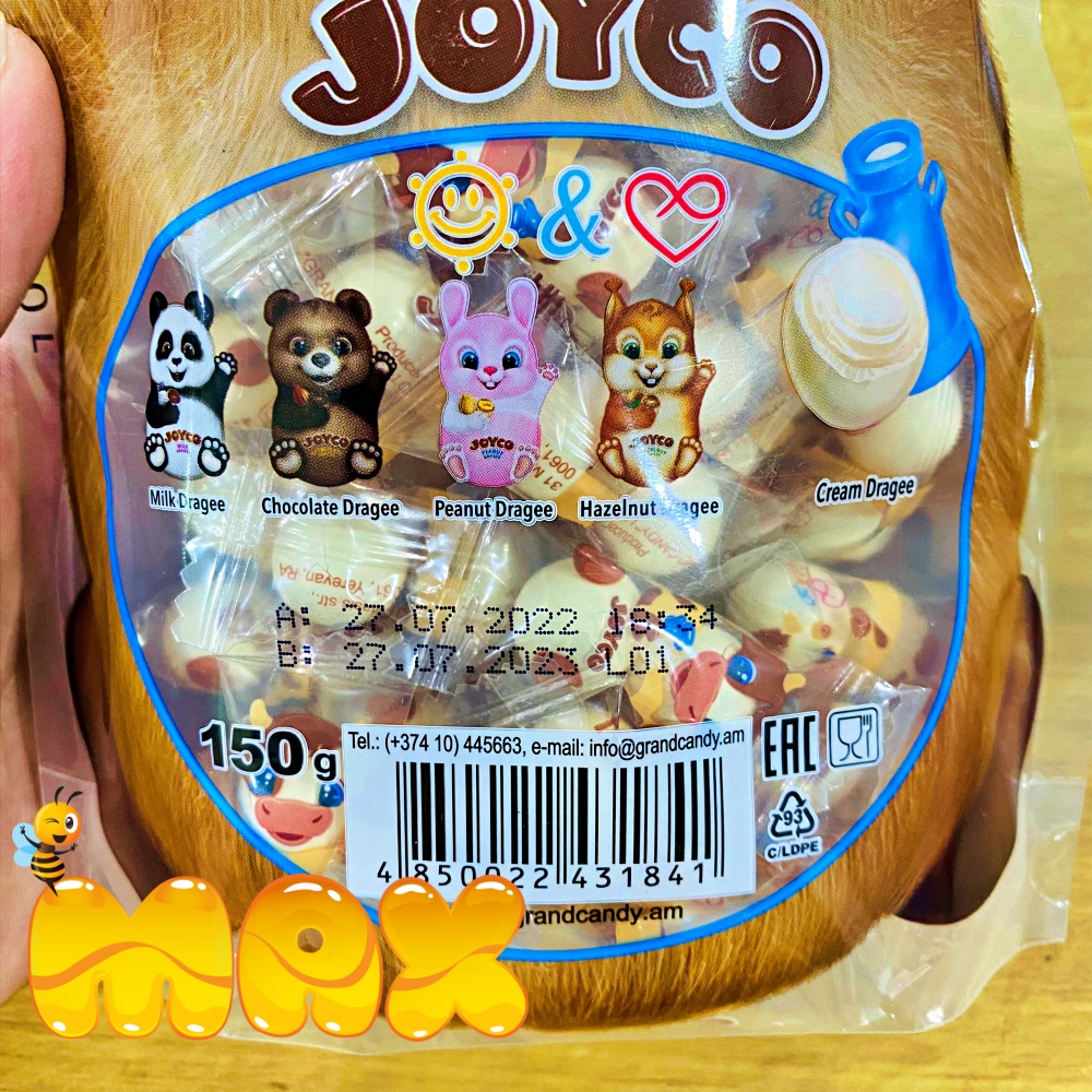 Kẹo Gấu Socola Joyco Nội Địa Nga Gói 150g