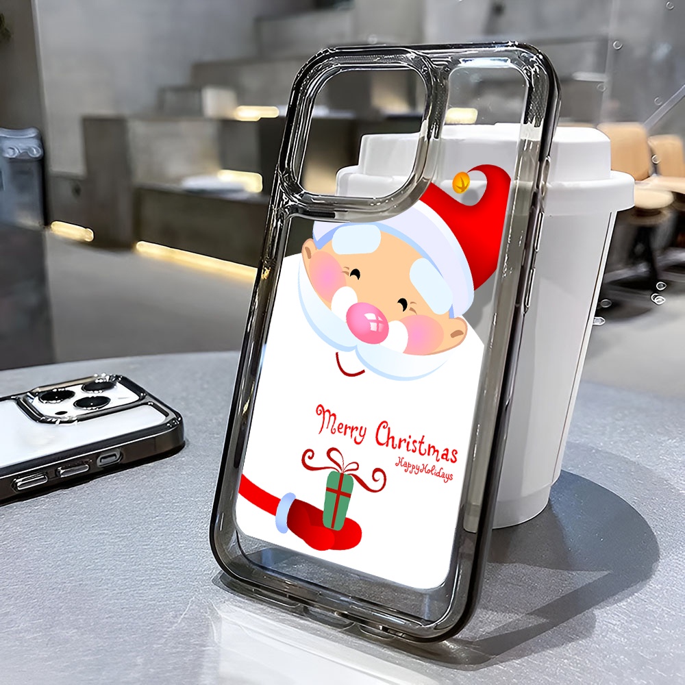 Ốp Điện Thoại Trong Suốt Họa Tiết Giáng Sinh Cho iphone 14 Pro Max 13 11 12 7Plus X XR XS Max 8 7