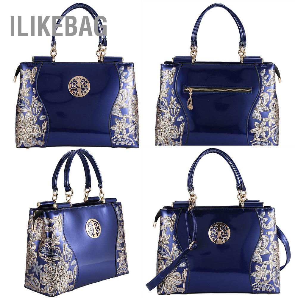 Có thể bán buôn 3 màu sắc thời trang mới Vẻ đẹp Nữ Phụ nữ Túi xách PU Dung tích lớn Sequins Ilikebag Hàng giao ngay