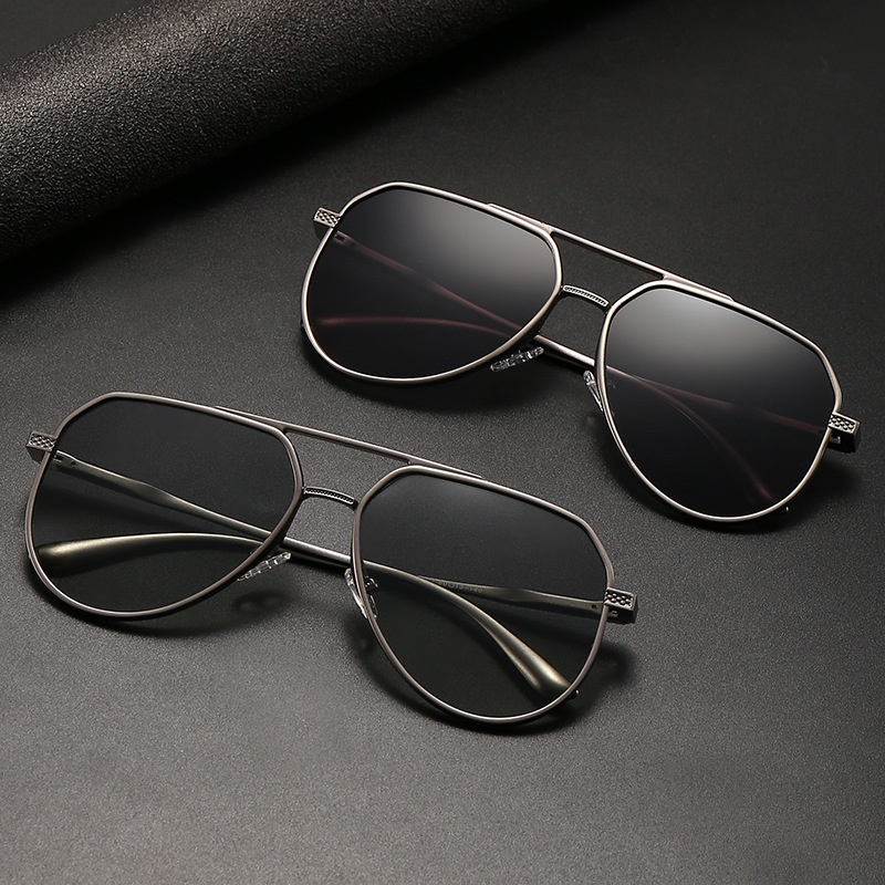 Kính Mát Phân Cực Gọng Hợp Kim Nhôm Thay Đổi Màu Sắc Dành Cho Nam