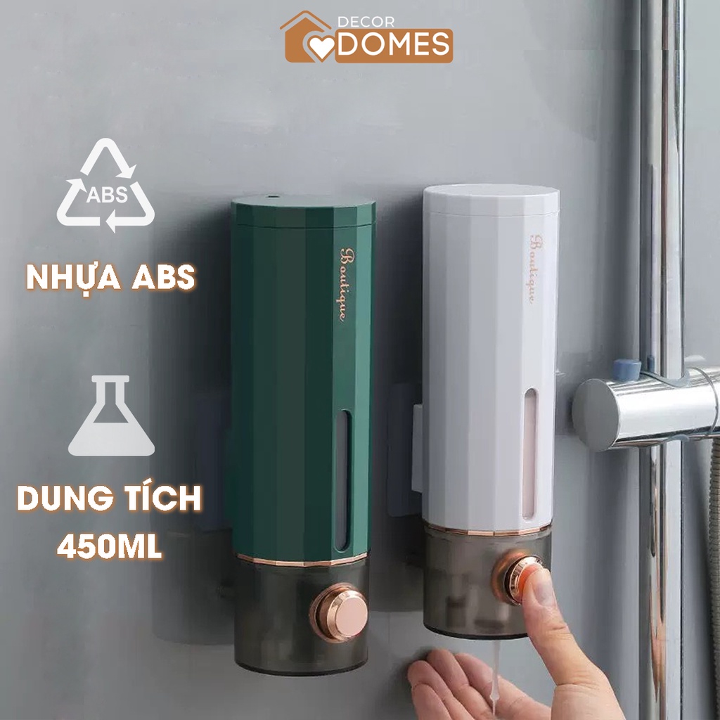 Hộp đựng nước rửa tay sữa tắm dầu gội, chất liệu ABS gắn tường tiện lợi