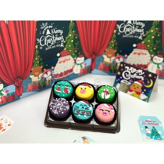 Set 6c Macaron lớn Noel kèm hộp