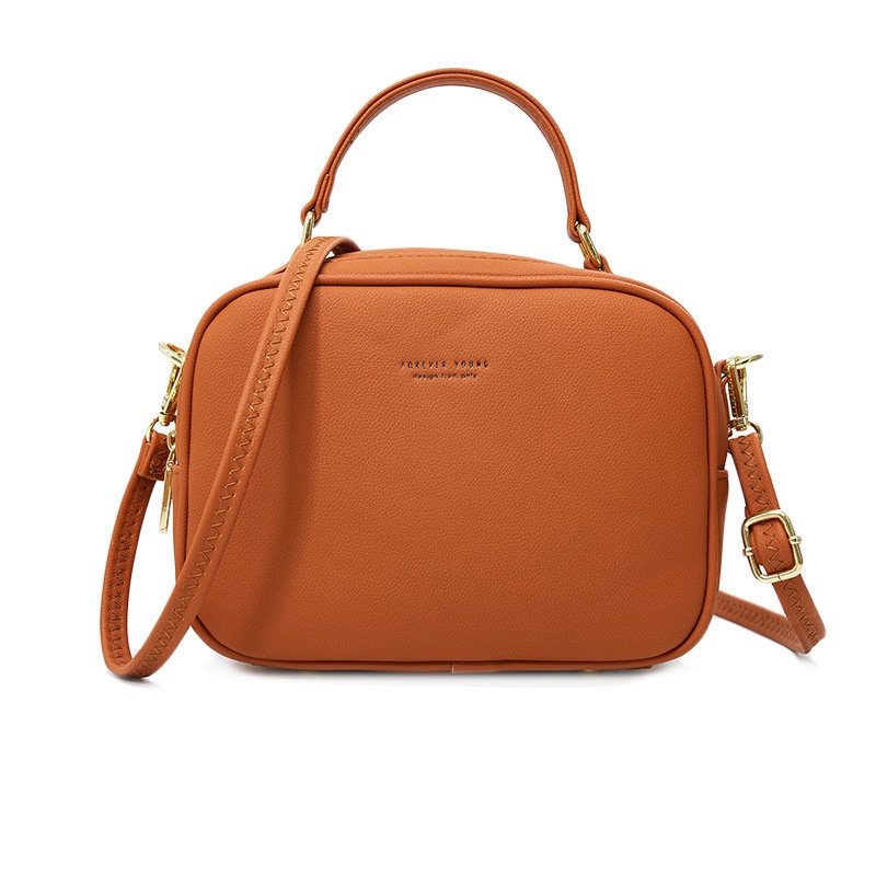 IELGY Túi Đeo Chéo Da pu Sức Chứa Lớn Phong Cách Hàn Quốc Đơn Giản Cho Nữ