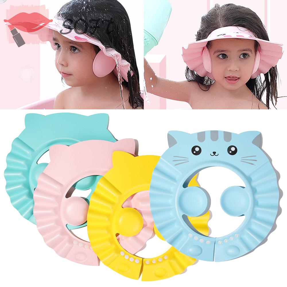 Mũ Gội Đầu Chắn Nước An Toàn Có Thể Điều Chỉnh Nhiều Màu Cho Bé